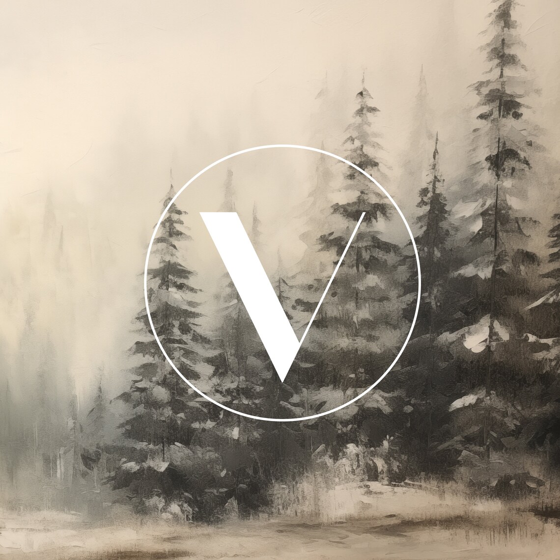 Winter Landscape Christmas Painting Art Print - Image 3