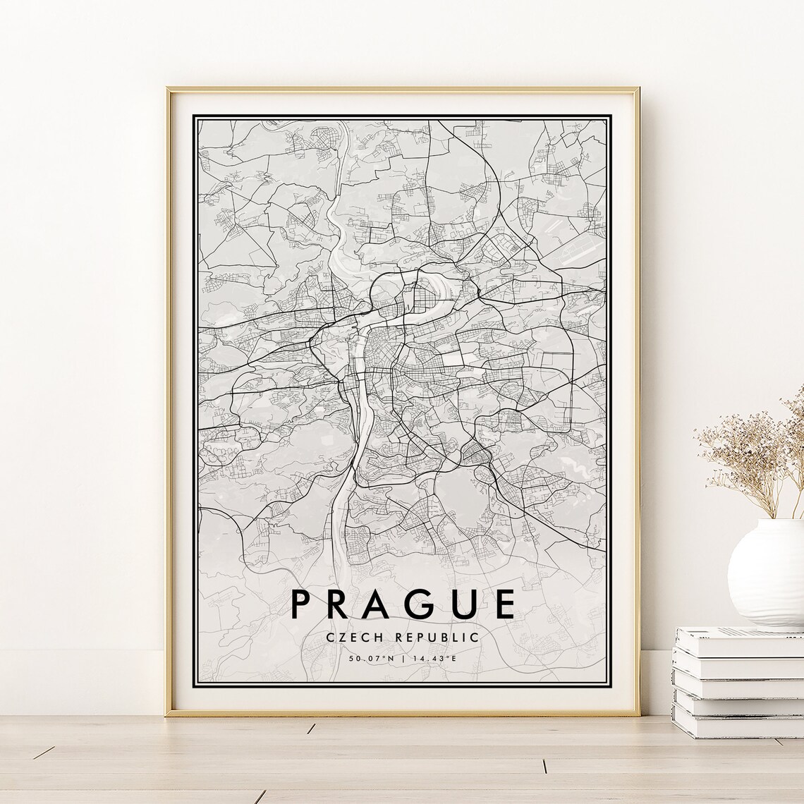 Prague Map Print, Czech Republic Travel Poster