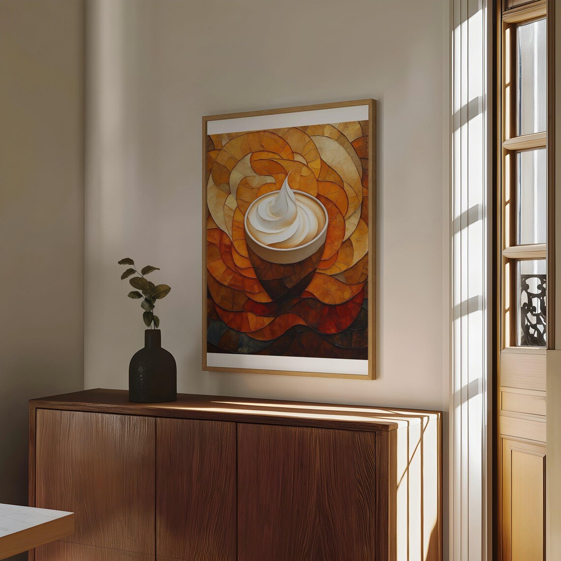 Coffee Art Print Latte Dcor Kitchen Wall Art Coffee Lover Gift Modern Wall Art Coffee Shop Dcor Barista Art Print Unframed - Image 4