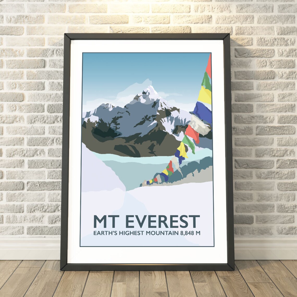 Mount Everest Base Camp Nepal Travel Poster