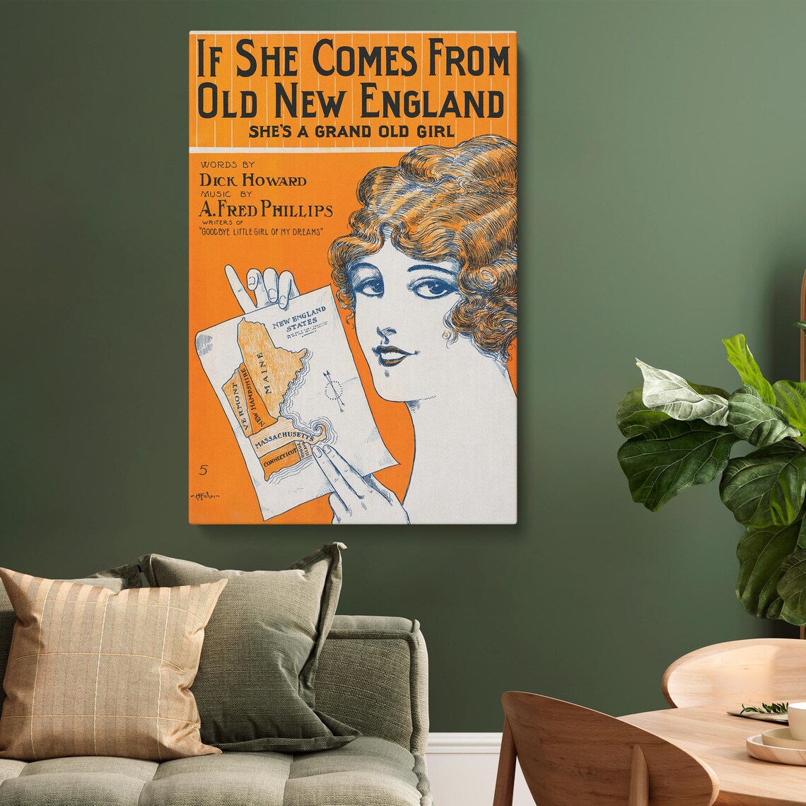 Vintage New England, Home Office Study Decor - Image 2