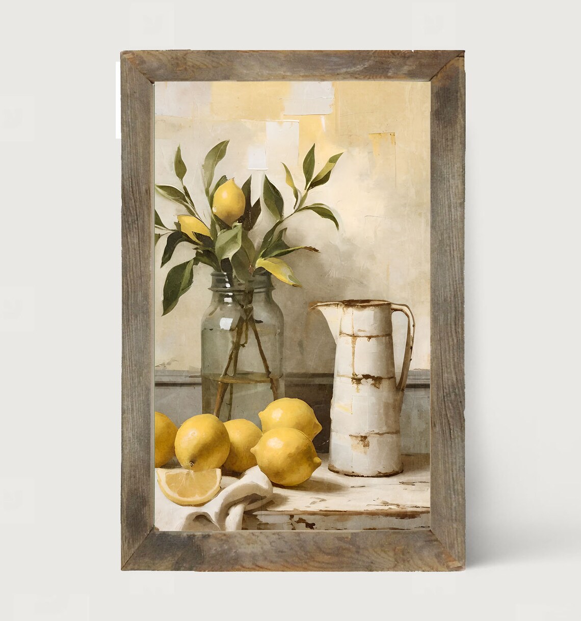 Lemon Branch Vase Art Print, Botanical Kitchen Decor - Image 4
