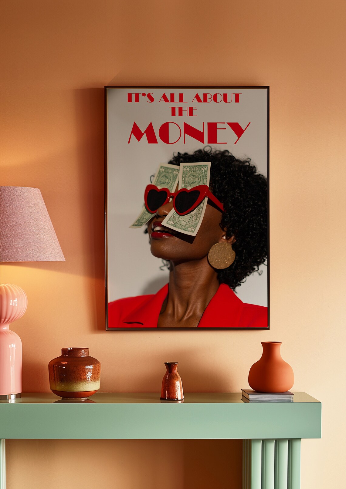 Money Magazine Poster, 70s Psychedelic Retro Print - Image 2