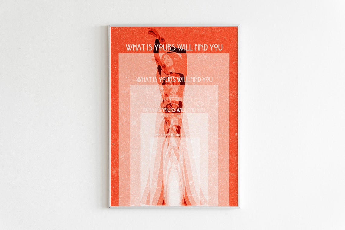 What Is Yours Will Find You Affirmation Manifest Quote Poster - Image 2