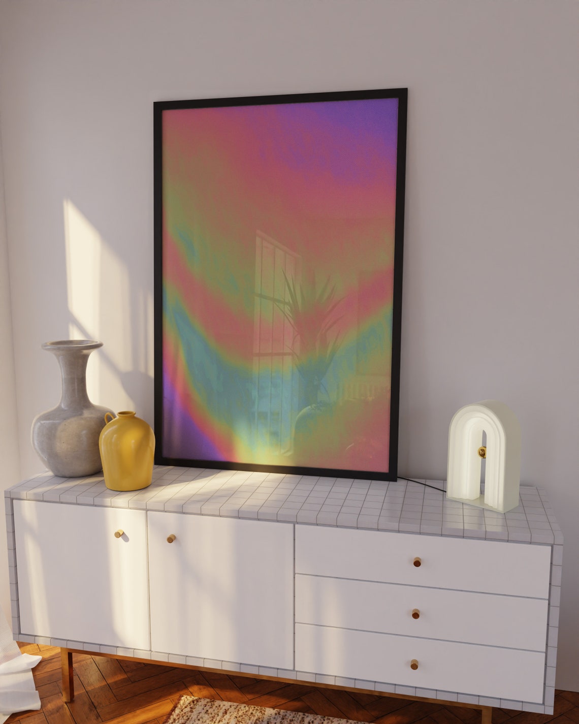 Aura Poster Retro Gradient Poster Grainy Gradient Affirmation Poster Retro Aura Gradient Aesthetic Room Decor Psychedelic Home Decor - Image 2