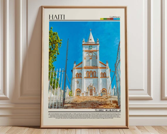 Haiti Caribbean Wall Art Poster Print Travel Hanging Decor