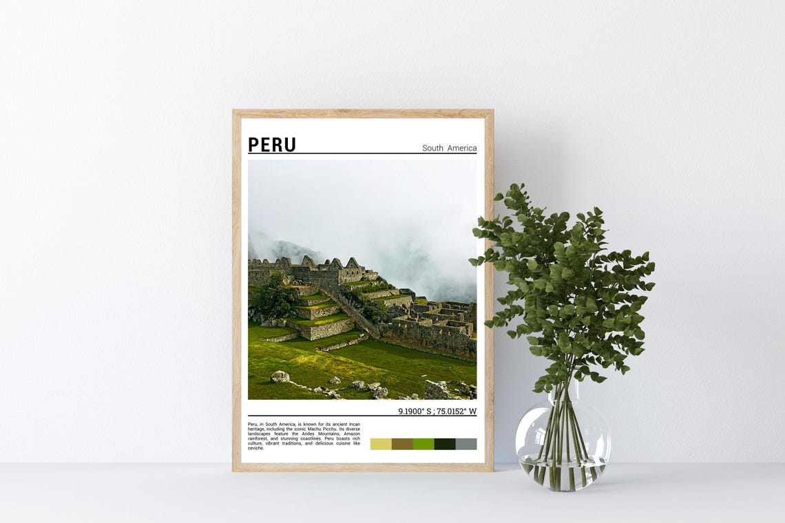Peru South America Machu Picchu Incan Ruins Cloud Forest Poster - Image 4