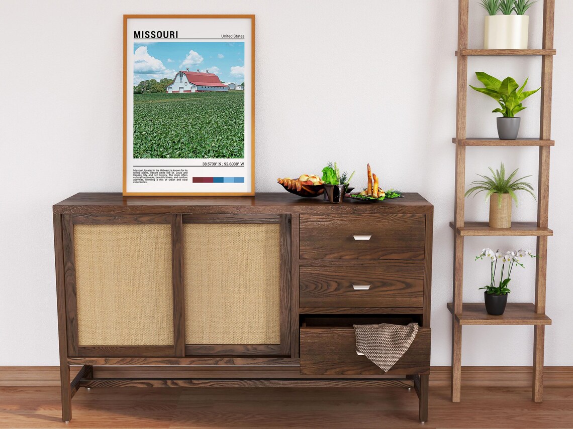 Missouri Red Barn Lush Green Farm Field Summer Country Photo Poster - Image 5