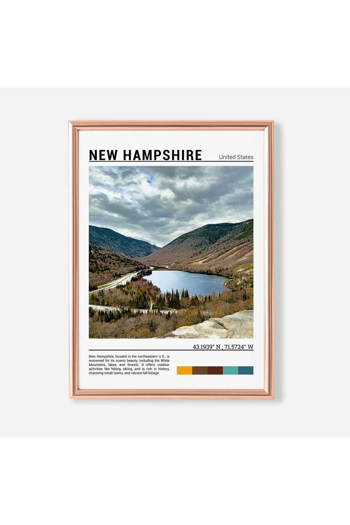 New Hampshire Print New Hampshire Poster New Hampshire Wall Art New Hampshire Travel New Hampshire Art Print New Hampshire Photo