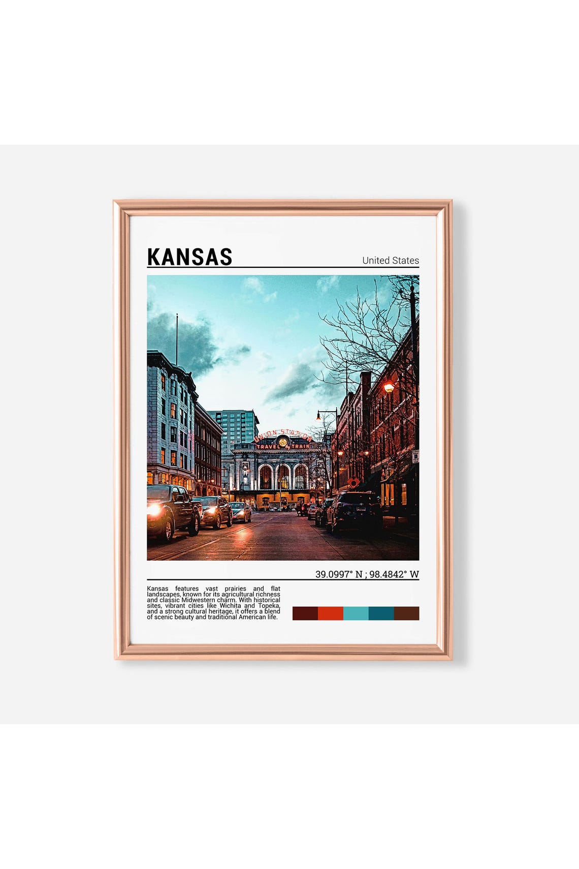 Kansas Wall Art Kansas Travel Print Kansas Photography Kansas Decor Kansas Photo Kansas Photo Kansas Artwork Kansasusa