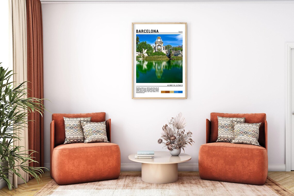 Barcelona Travel Poster, Europe Wall Art Print - Image 7