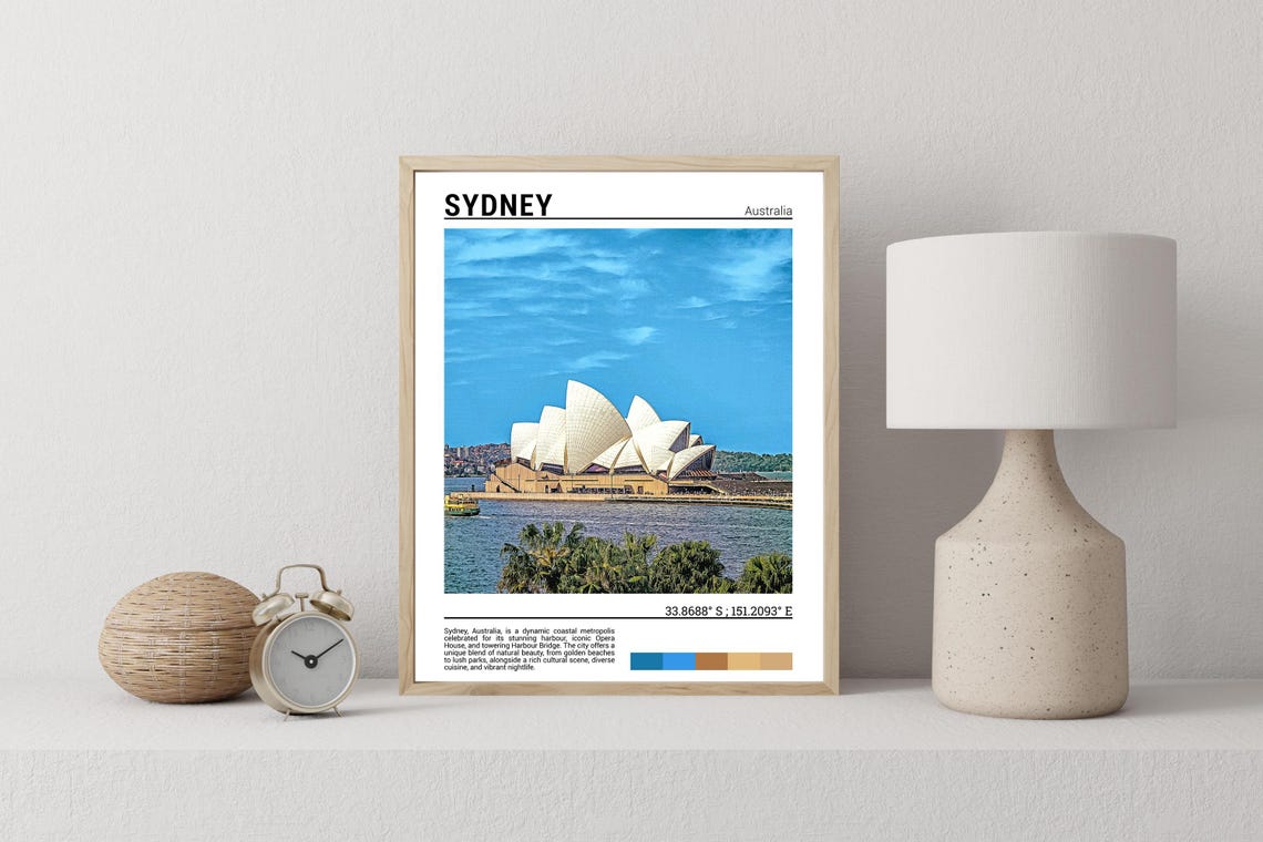 Sydney Australia Opera House Sparkling Harbor Waterfront Poster - Image 2
