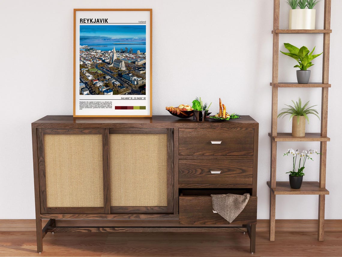 Reykjavik Iceland Poster Print Reykjavik Iceland Print Reykjavik Iceland Travel Poster Reykjavik Iceland Art Reykjavik Travel Gift - Image 6