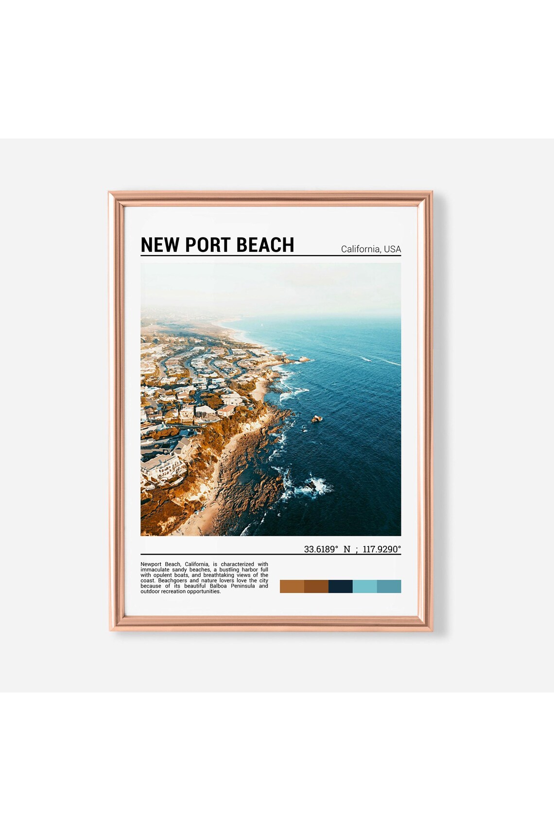 New Port Beach Wall Art New Port Beach Travel Poster New Port Beach Poster Print Black And White Californiausa