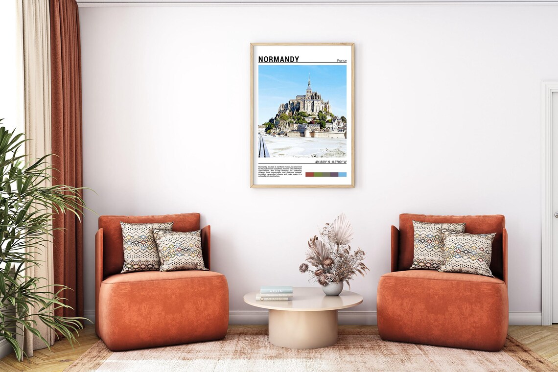 Normandy France Mont Saint Michel Tide Flats Historic Island Poster - Image 7