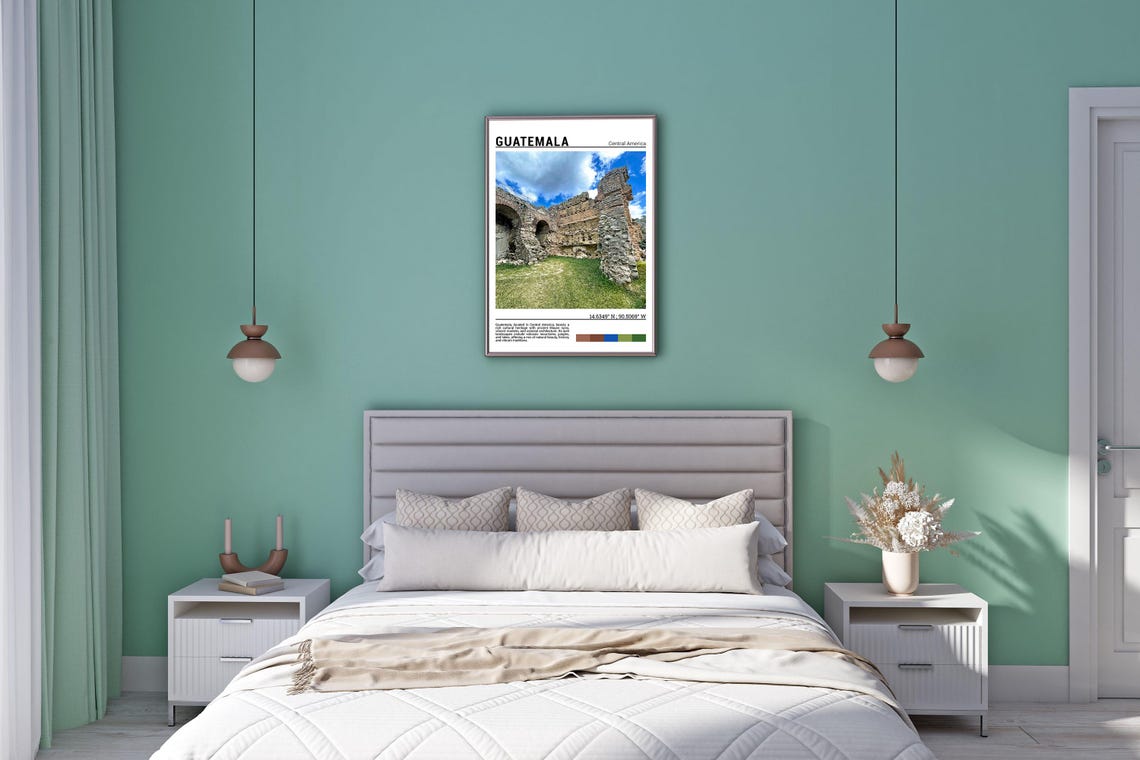Guatemala Central America Ancient Stone Ruins Arches Sky Poster - Image 5