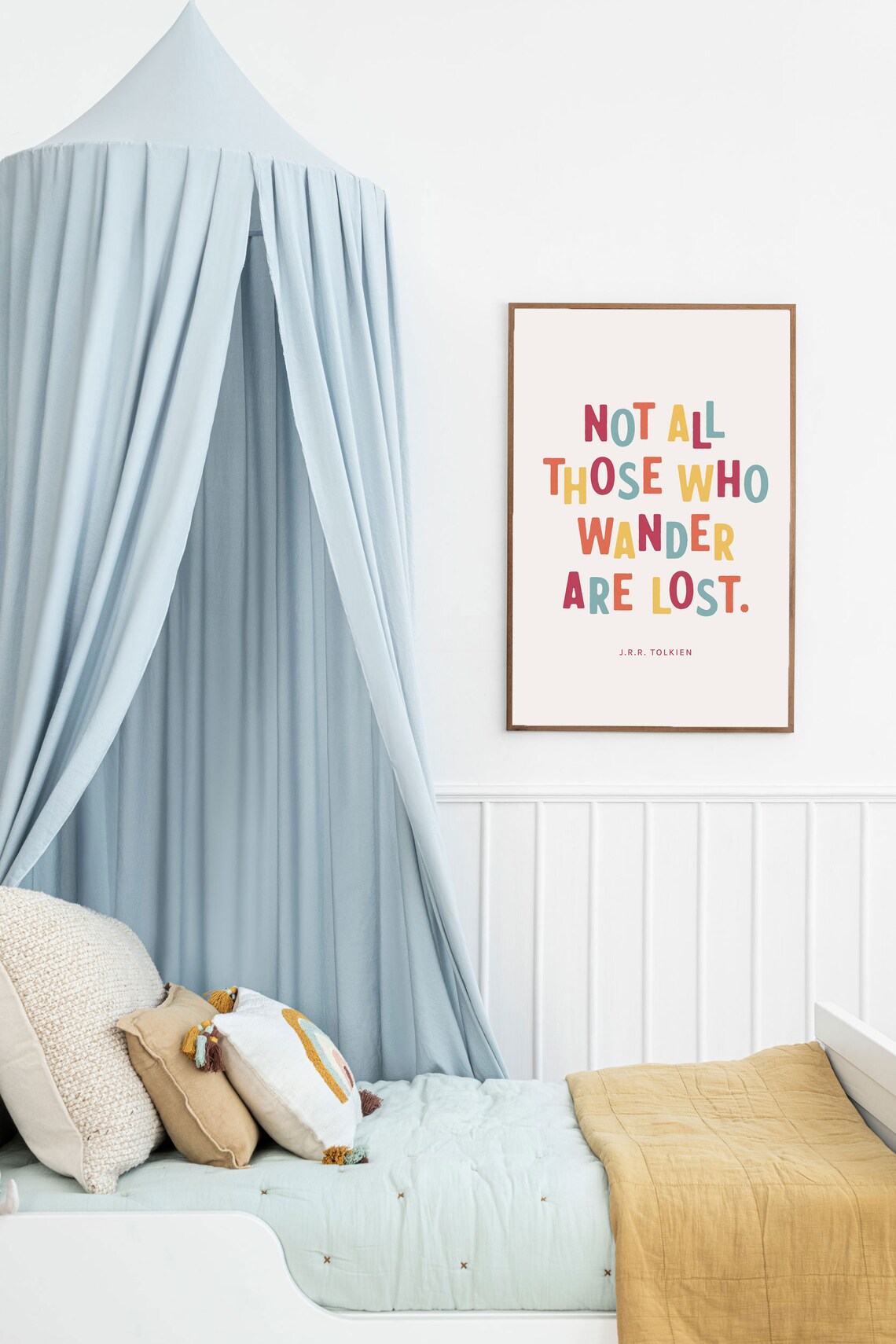 J R R Tolkien Not All Those Who Wander Are Lost Quote Nursery Poster