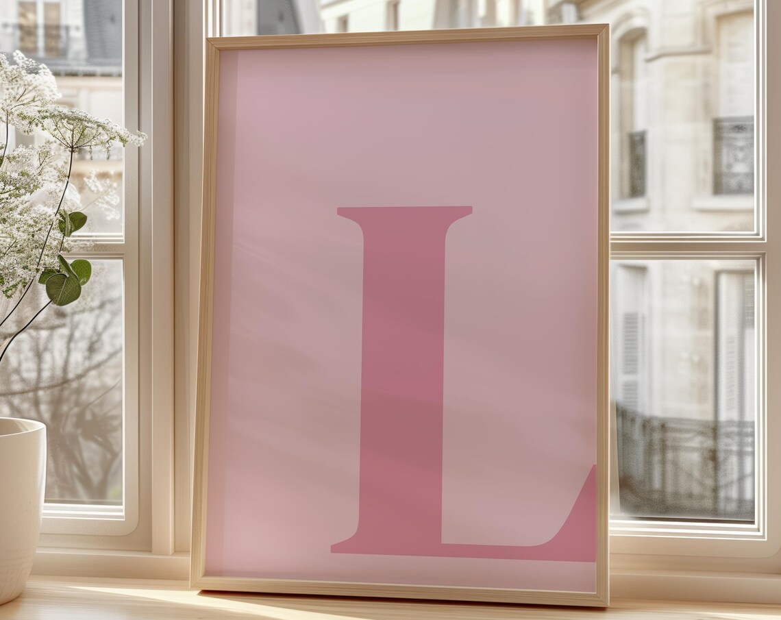 Letter L Poster, Alphabet Nursery Wall Art