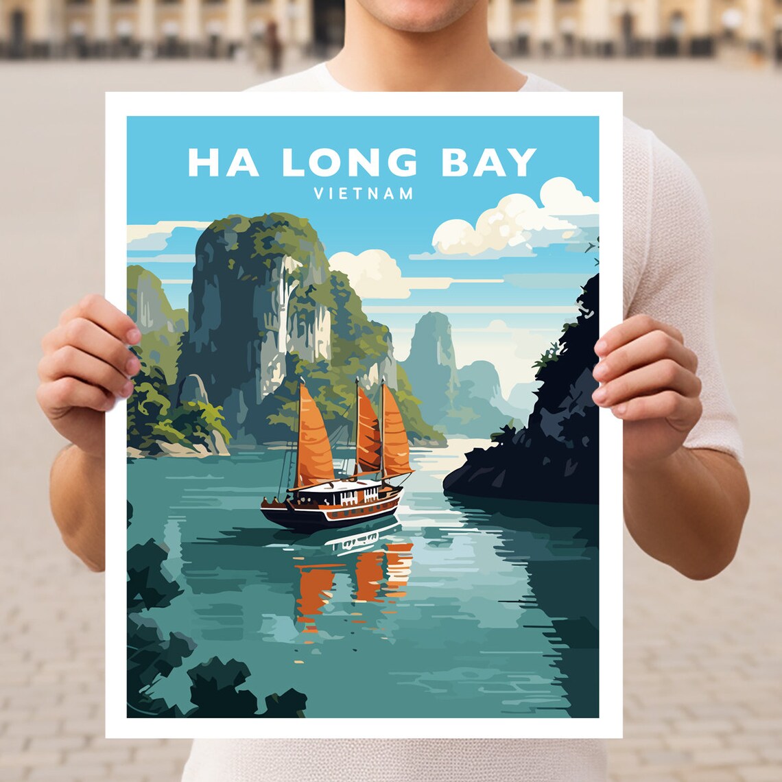 Ha Long Bay Vietnam Travel Poster Print