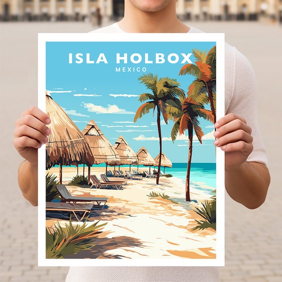 Isla Holbox Mexico Holbox Island Quintana Roo Travel Wall Art Poster Print