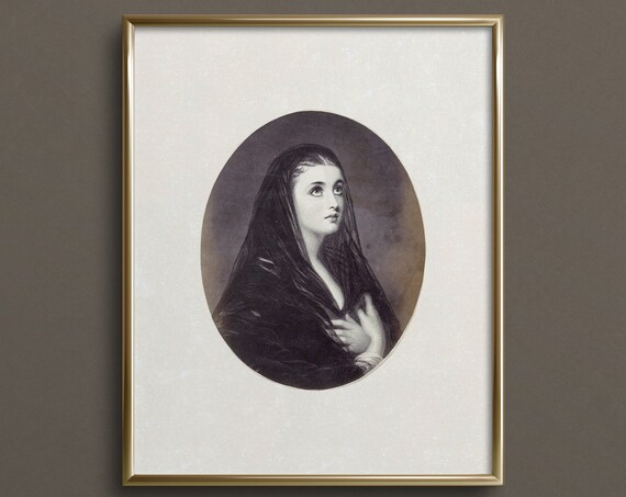 Haunted Portrait Ghost Art Moody Wall Art Dark Academia Art Prints Dark Art Print Da22