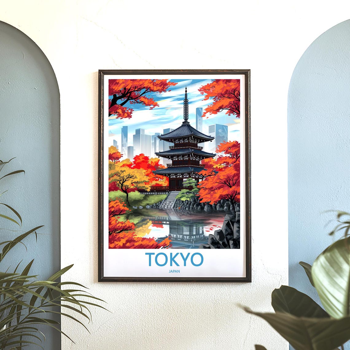 Tokyo Print Wall Art Tokyo Japan Travel Art Print Tokyo Hanging Wall Decor Tokyo Poster Prints Home Decor Tokyo Japan Poster Travel Gift Art - Image 3