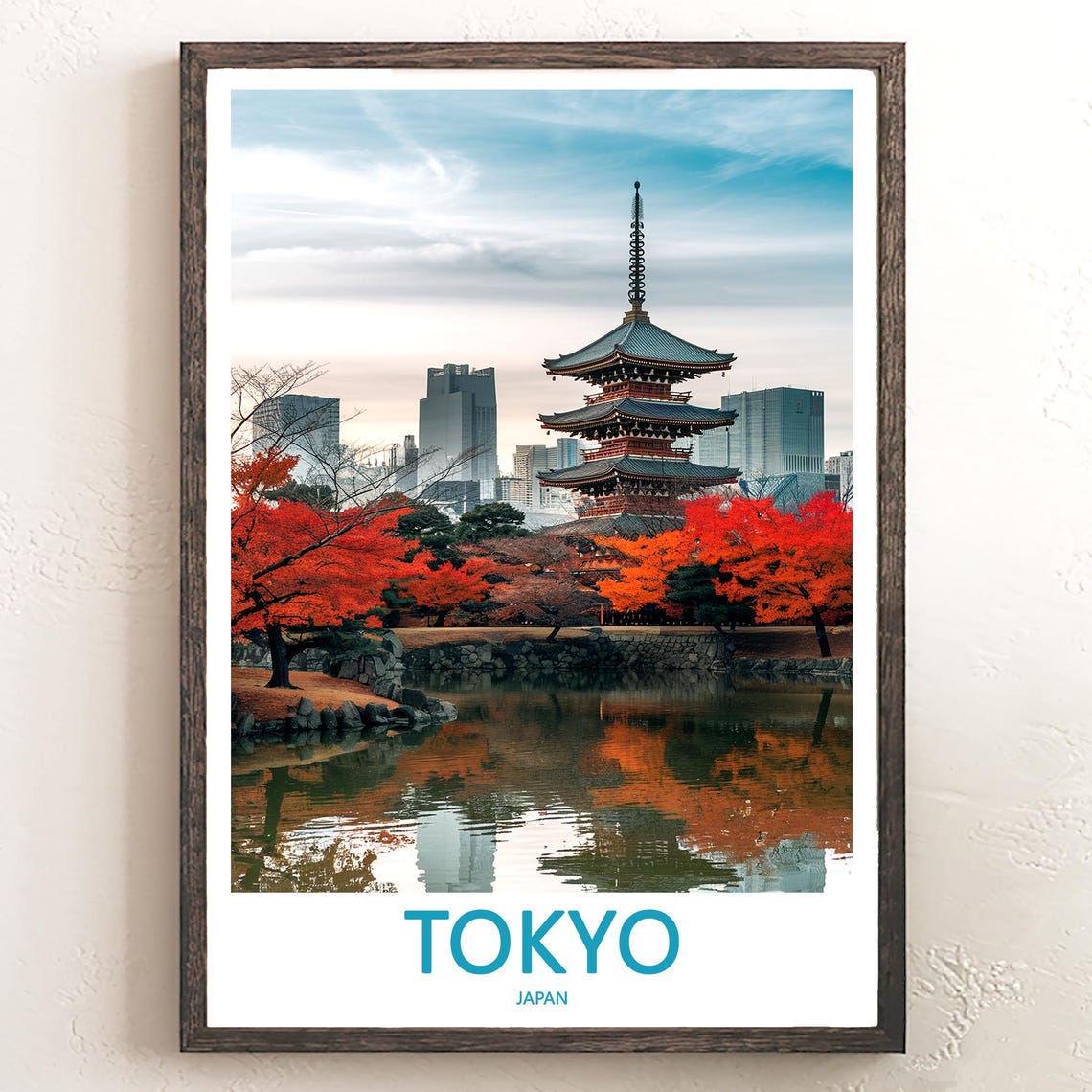 Tokyo Print Wall Art Tokyo Japan Travel Art Print Tokyo Hanging Wall Decor Tokyo Poster Prints Home Decor Tokyo Japan Poster Travel Gift Art