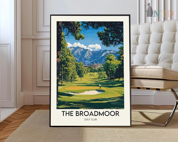 The Broadmoor Golf Club Mountain Fairway Vintage Golf Poster