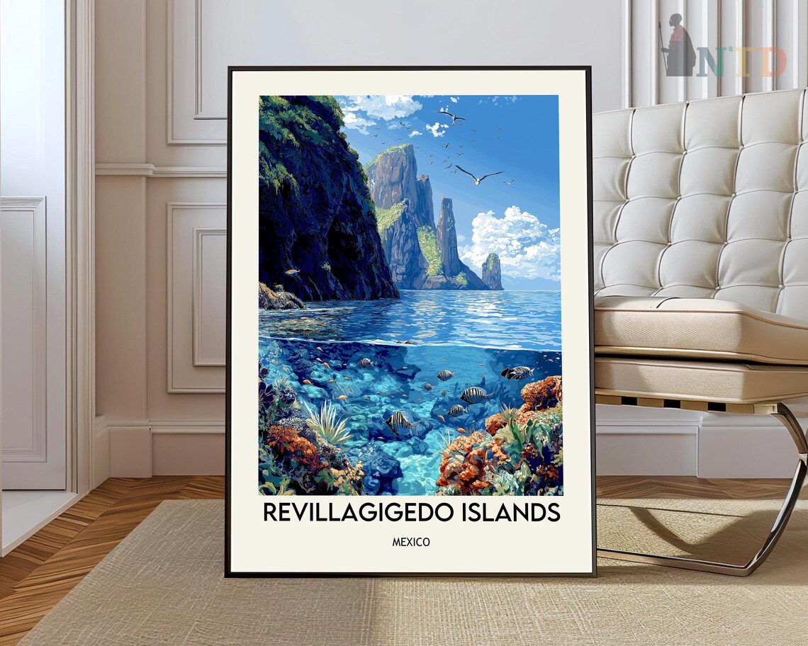 Revillagigedo Islands Poster Wall Art Print Socorro Mexico
