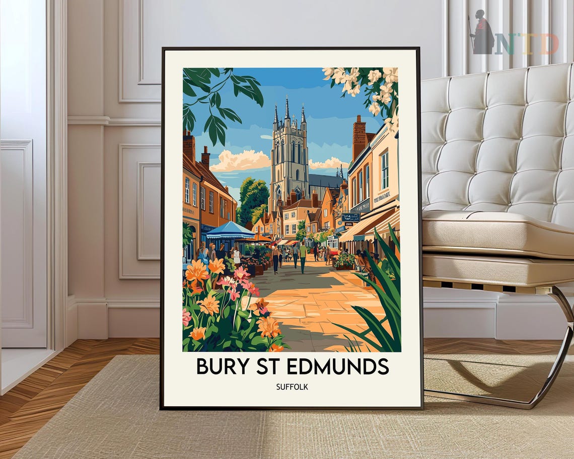 Bury St Edmunds Art Gift Travel Poster