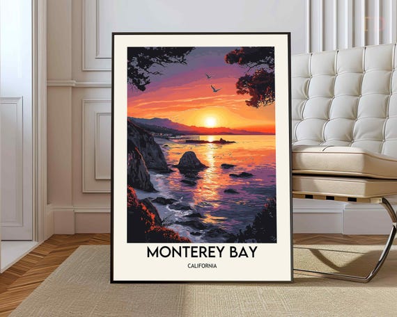 Monterey Bay Poster Wall Art Print Photo