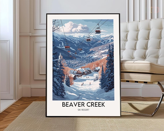 Beaver Creek Ski Resort Gondolas Snowy Village Colorado Poster