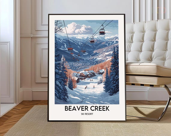 Beaver Creek Ski Resort Poster Wall Art Print Colorado