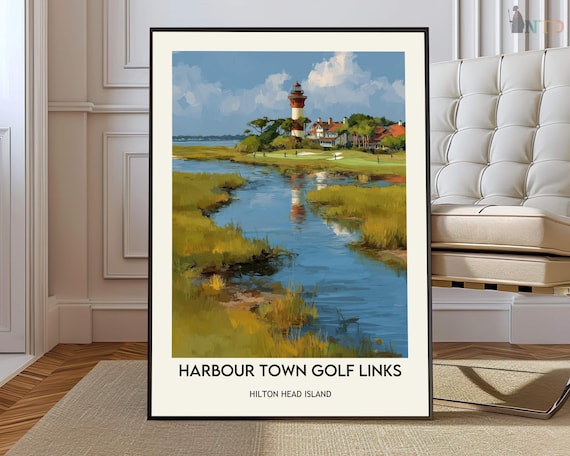 Harbour Town Golf Links Daylight Marsh Golf Course Travel Poster