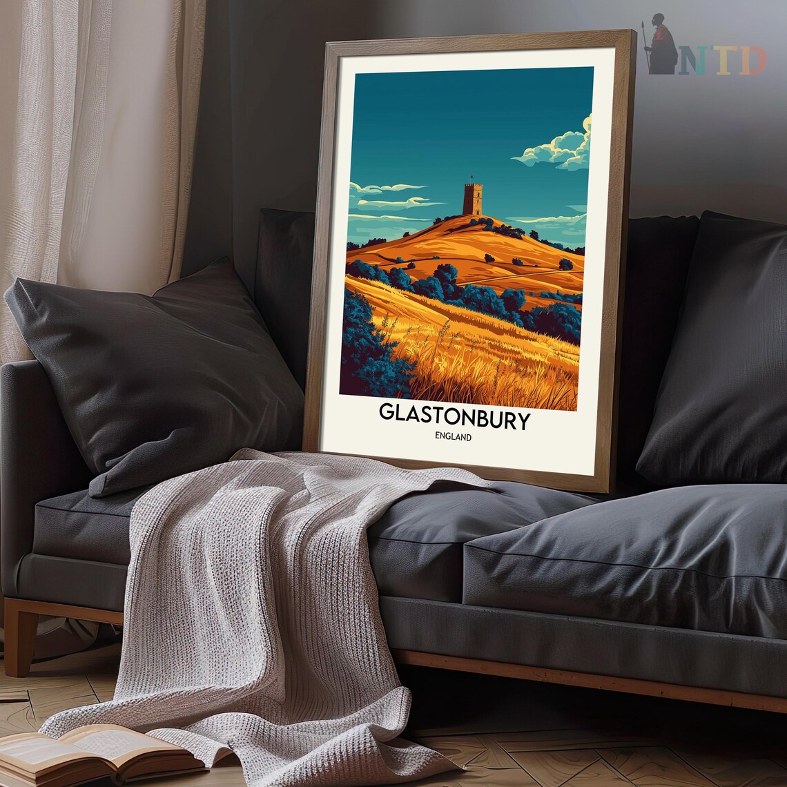 Glastonbury, Somerset England Travel Poster Print - Image 3
