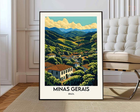 Minas Gerais Print Poster Wall Art Travel Brazil