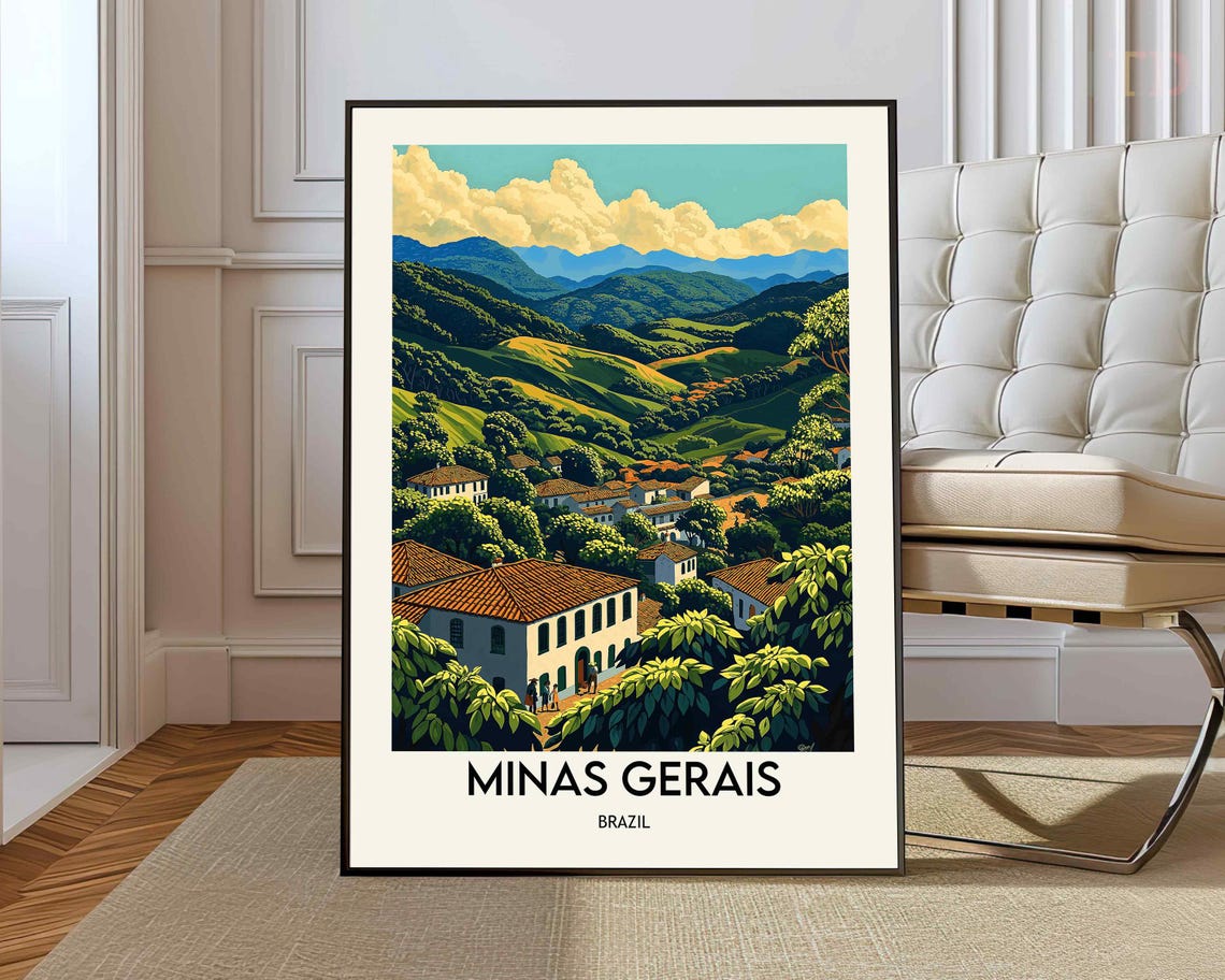 Minas Gerais Print Poster Wall Art Travel Brazil
