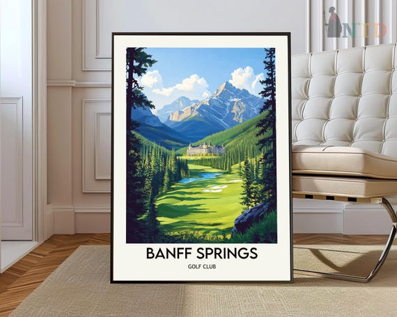 Banff Springs Golf Course Travel Poster Print