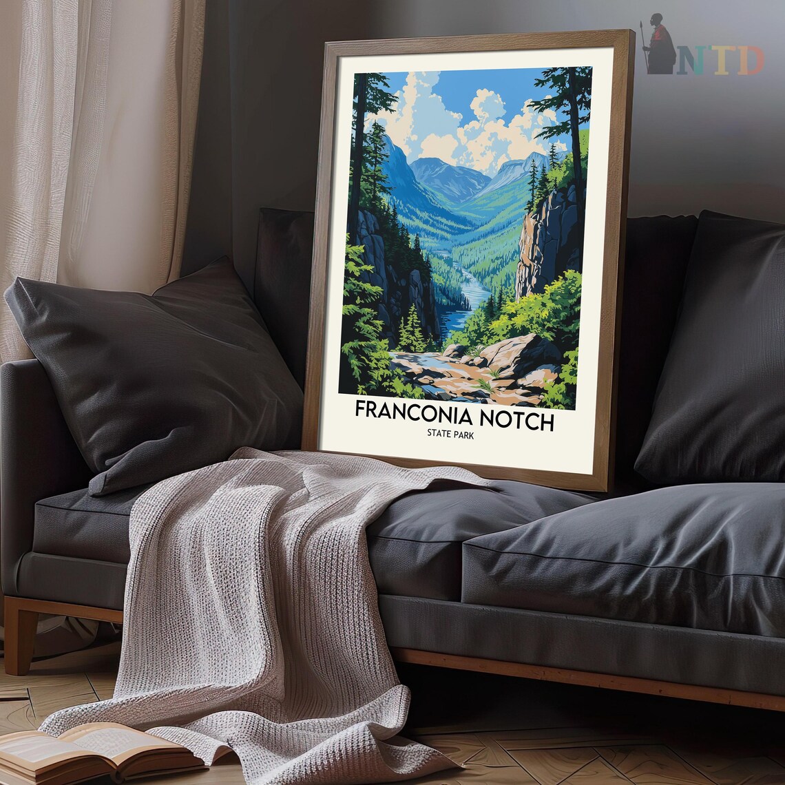 Franconia Notch, New Hampshire Travel Poster - Image 3