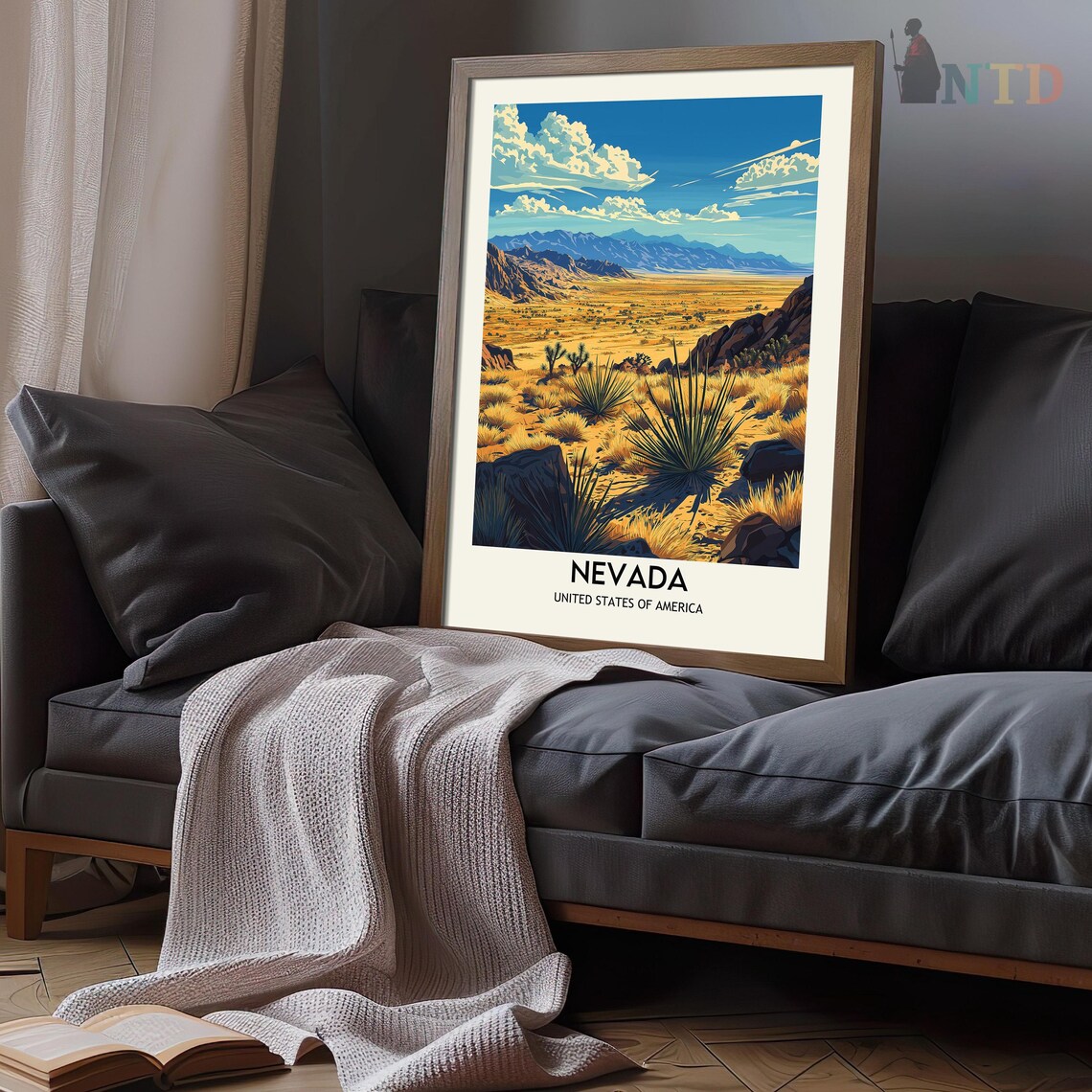 Nevada Desert Photography Travel Poster Art Print - Image 3