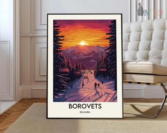 Borovets Ski Resort, Bulgaria Travel Poster
