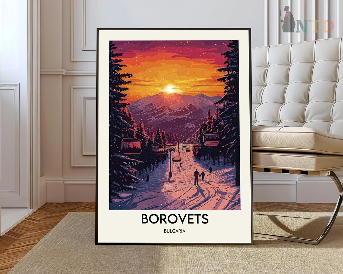 Borovets Ski Resort, Bulgaria Travel Poster