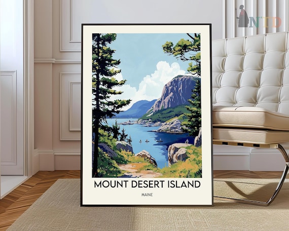 Mount Desert Island Maine Acadia National Park Rocky Coastline Poster