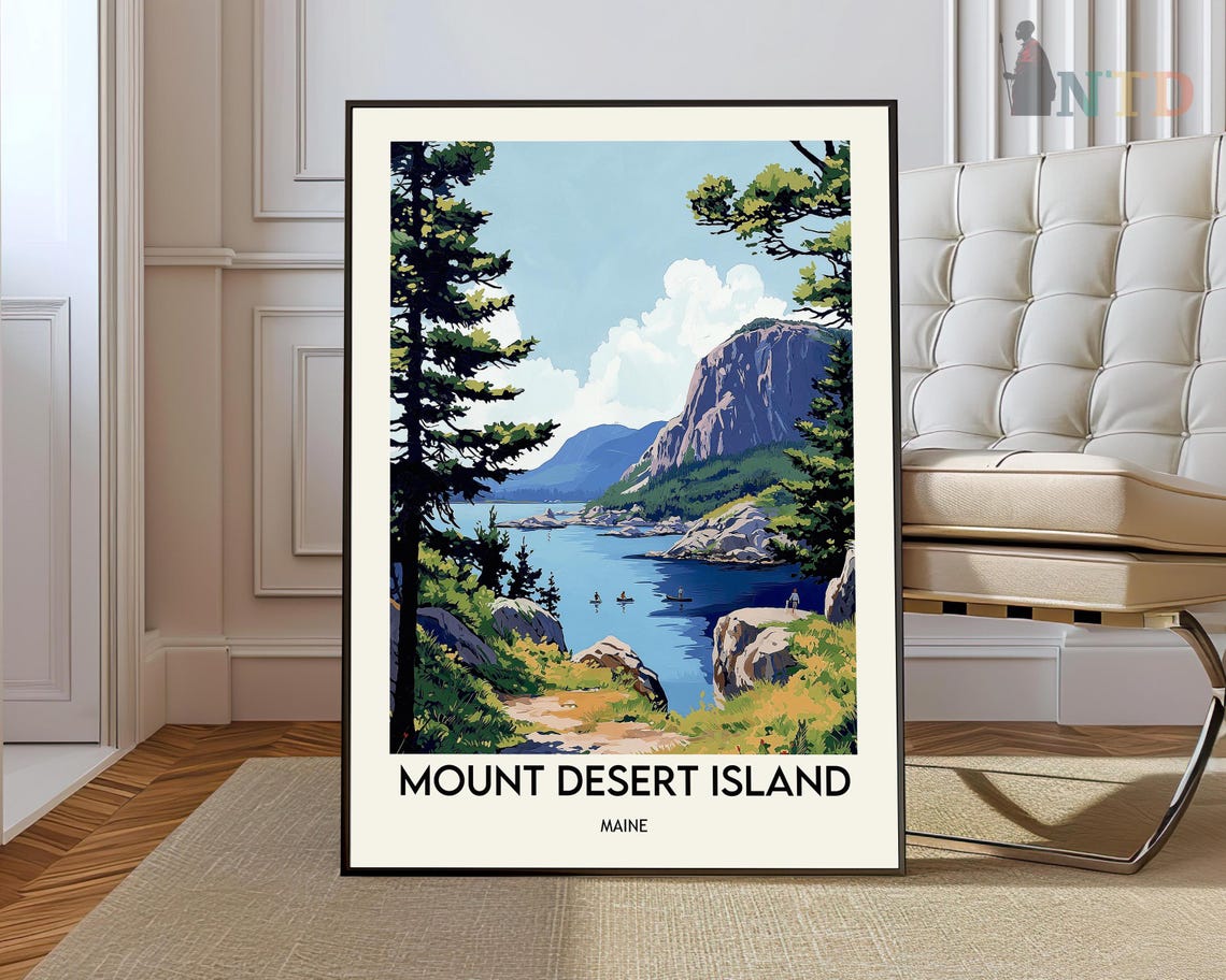 Mount Desert Island Maine Acadia National Park Rocky Coastline Poster