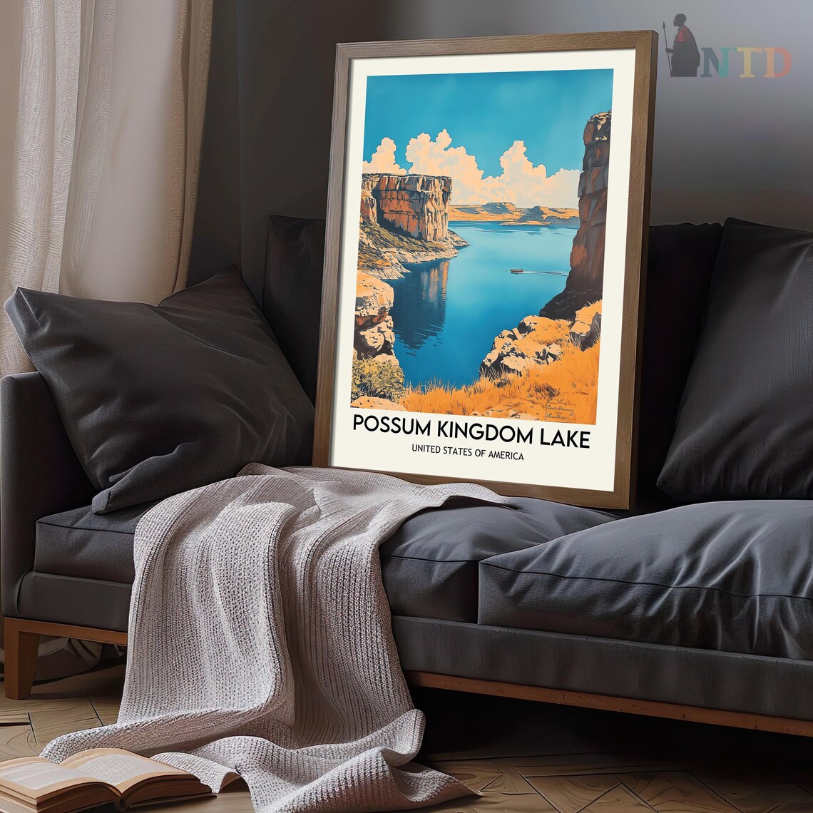 Possum Kingdom Lake, Texas Travel Poster Print - Image 3