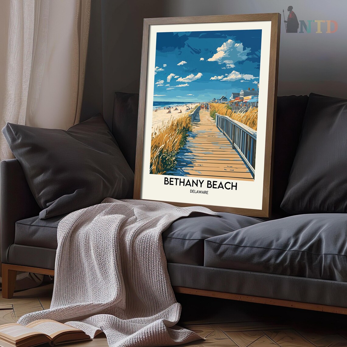 Bethany Beach Travel Poster, Coastal Delaware - Image 3