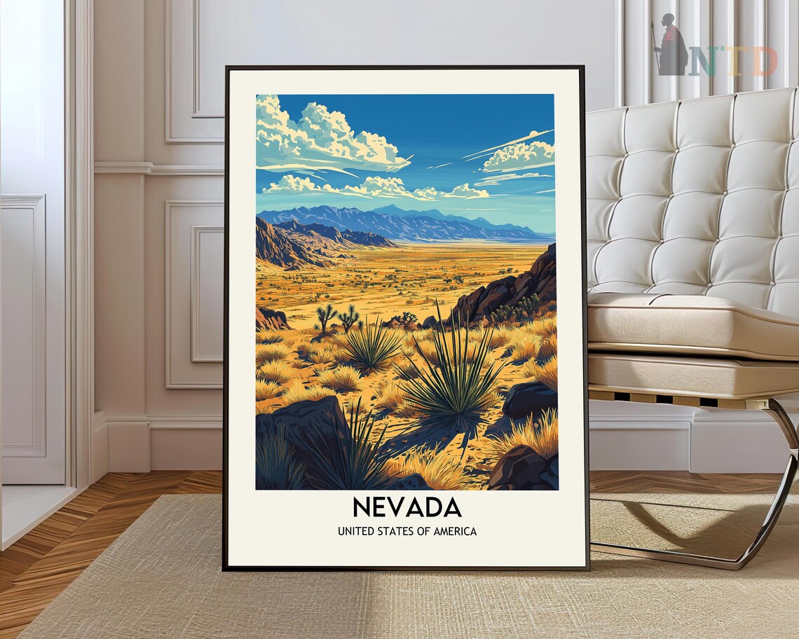 Nevada Desert Photography Travel Poster Art Print