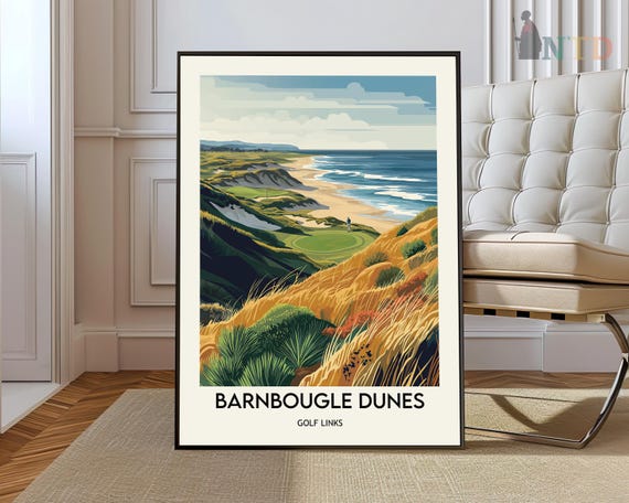 Barnbougle Dunes Golf Club Poster Australiawall Art Print Tasmania Australia