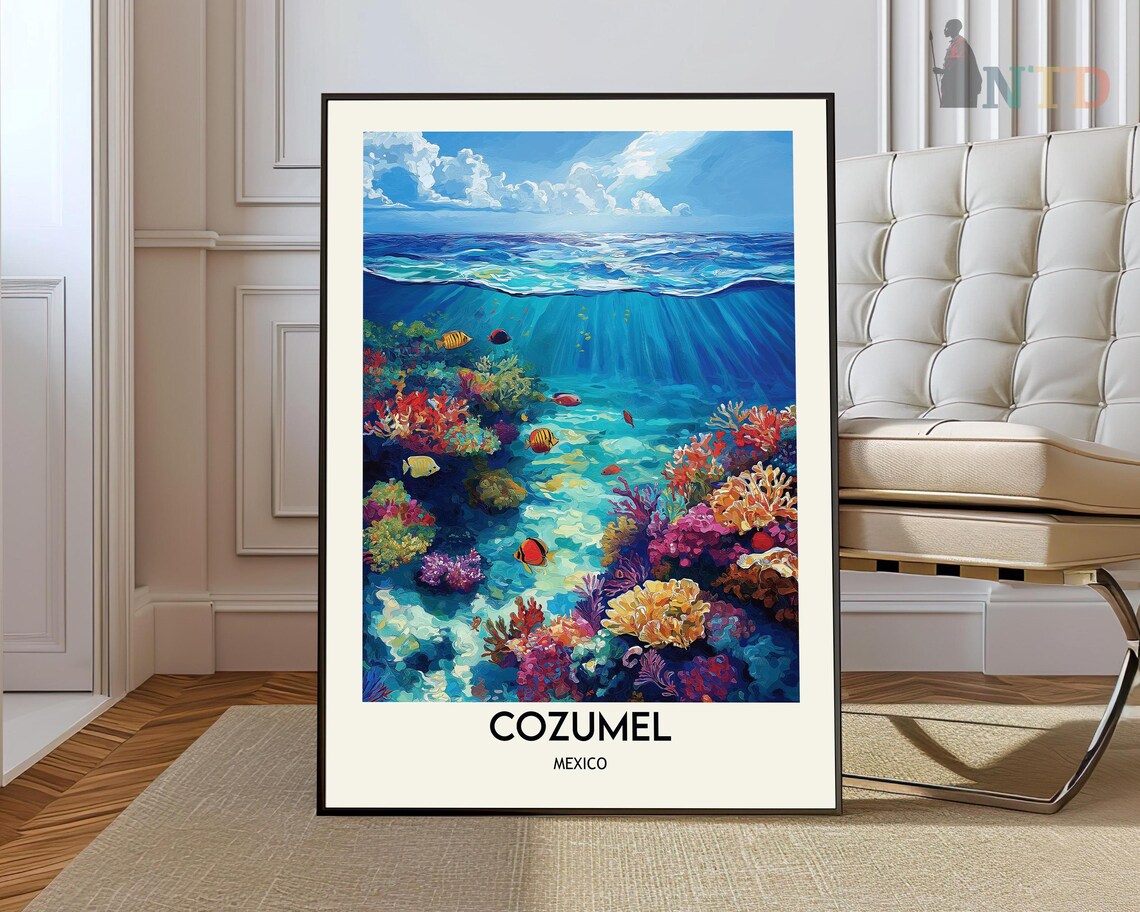 Cozumel, Mexico Travel Poster Wall Art Print