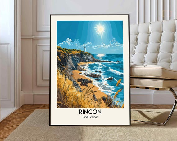 Rincn Poster Wall Art Print Photo Travel Beach Puerto Rico